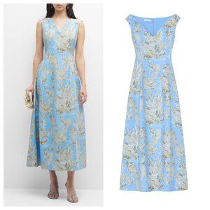 Lafayette 148 New York Portrait Neck Tulip Midi Dress